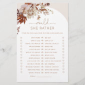 Boho herfst Zou ze liever vrijgezellenfeest spelen (Voorkant)