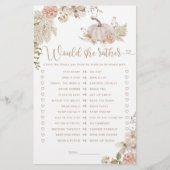 Boho herfst Zou ze liever vrijgezellenfeest spelen (Voorkant)