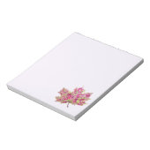 Boho herfstblad Kleurrijke Waterverf Paarse Notitieblok (Linkerzijde)