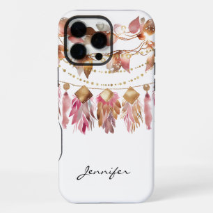 Boho Herfstblad Veer Native American iPhone 16 Pro Max Hoesje