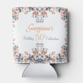 Boho Herfstbladeren 50e Verjaardag Blikjeskoeler (Achterkant)