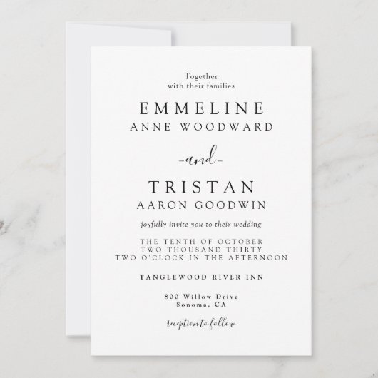 Boho herfstbladeren | Botanische bruiloft Kaart (Voorkant)