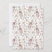 Boho herfstbladeren | Botanische bruiloft Kaart (Achterkant)