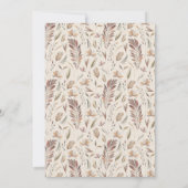 Boho herfstbladeren | Botanische bruiloft Kaart (Achterkant)