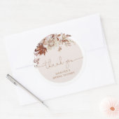 Boho herfstbladeren bruidsontbijt ronde sticker (Envelop)