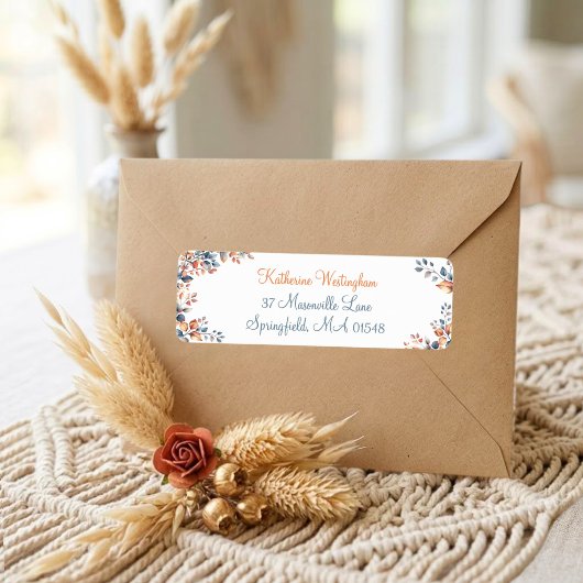 Boho Herfstbladeren Retouradres Labels Set