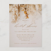 Boho-herfstbloemen bruiloft bruidsdouche uitnodiging briefkaart (Voorkant)