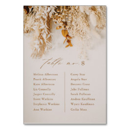 Boho-herfstbloemen bruiloft kaart