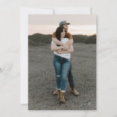 Boho-herfstbloemen Foto Bruiloft Save The Date (Achterkant)