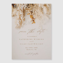 Boho-herfstbloemen Huwelijk Save The Date Magnetische Uitnodiging