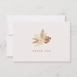 Boho-herfstbloemen Rustieke Buitenhuwelijk Bedankkaart