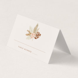 Boho-herfstbloemen Rustieke Buitenhuwelijk Kaart