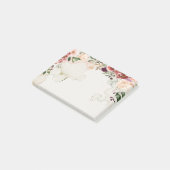 Boho herfstbloemen thee bevlekte achtergrond post-it® notes (Schuin)