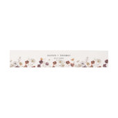 Boho-herfstbloemen Vlinderbruiloft Uitnodigingen Wikkel (Vlak)