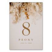 Boho-herfstbloemenbruiloft Kaart (Achterkant)