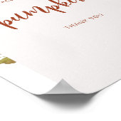 Boho herfstboog Gelieve de pompoen te signeren Poster (Hoek)