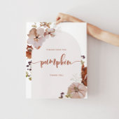 Boho herfstboog Gelieve het pompoenbord te signere Poster