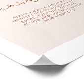 Boho herfstboog herinneringen met de bruid poster (Hoek)