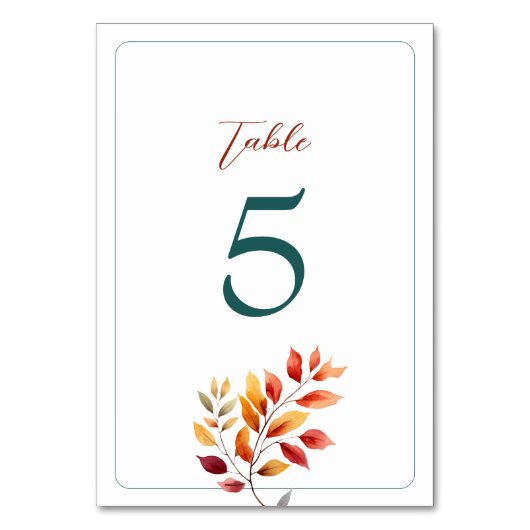 Boho herfstbruiloft kaart (Achterkant)