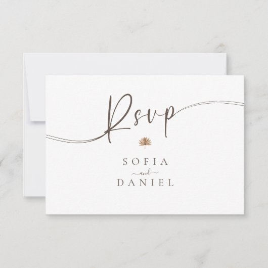  Boho herfstbruiloft RSVP Kaartje (Voorkant)