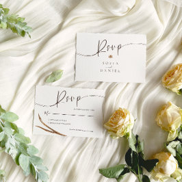 Boho herfstbruiloft RSVP Kaartje