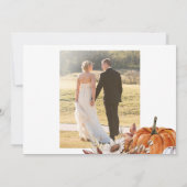 Boho herfstfoto's herfst 2 elegante scriptbruiloft bedankkaart (Achterkant)