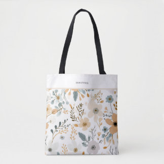 Boho herfstloof tote bag