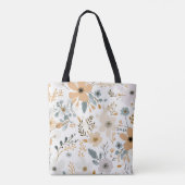 Boho herfstloof tote bag (Achterkant)