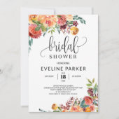 Boho herfstmarigold en bloemen van de bloesems van kaart (Voorkant)