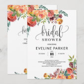 Boho herfstmarigold en bloemen van de bloesems van kaart (Voorkant / Achterkant)