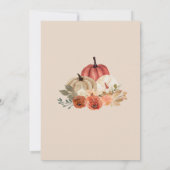 Boho-herfstpompoenwensen voor babyshower-spelkaart kaart (Achterkant)