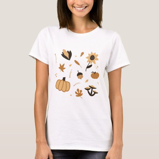 Boho herfstthema t-shirt (Voorkant)