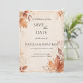 Boho-herfsttrouwdag Save The Date (Staand voorkant)