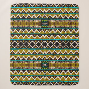 Boho herhaal. Geometrisch naadloos borduurwerk. De Sherpa Deken