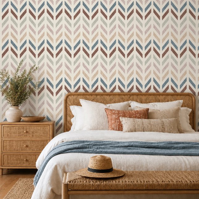 Boho Herringbone  Behang (Boho Herringbone Wallpaper 
)