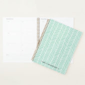 Boho Herringbone Mint Green Planner (Display)