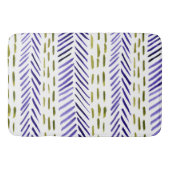 Boho herringbone patroon in paars en groen badmat (Voorkant)