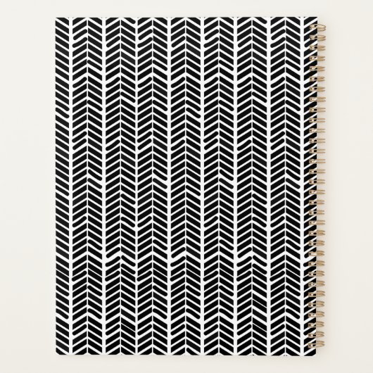 Boho Herringbone Teacher Planner (Achterkant)