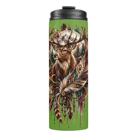 Boho hert, dromend van herten thermosbeker (Voorkant)