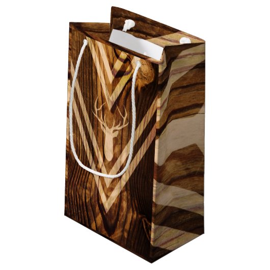 Boho hert op bijthout klein cadeauzakje (Achterkant Gekanteld)