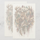 Boho Herten, Dromend van Herten Briefpapier (Voorkant / Achterkant)