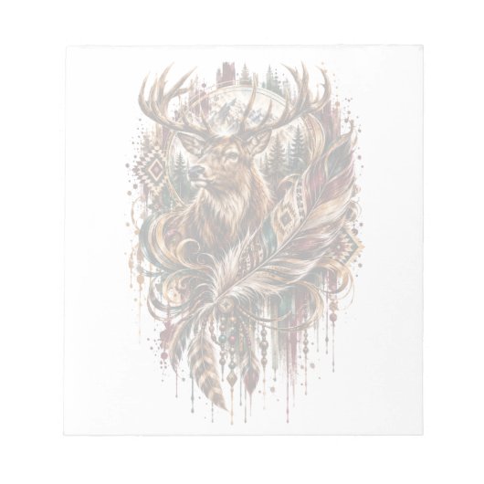 Boho Herten, Dromend van Herten Notitieblok (Voorkant)