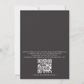 Boho herten Florale Rustieke Elegante QR-code Trou Kaart (Achterkant)