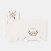 Boho Herten Geweien en Bloemen Bruidsfeest Bedankdoosjes (Uitgevouwen)