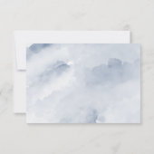 Boho Hertengewei Stofblauw Bloemige Dank Je Bedankkaart (Achterkant)