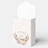 Boho hertenhoorns en bloemen Bruidsdouche Bedankdoosjes (Geopend)