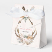 Boho hertenhoorns en bloemen Bruidsdouche Bedankdoosjes (Voorkant Zijde)