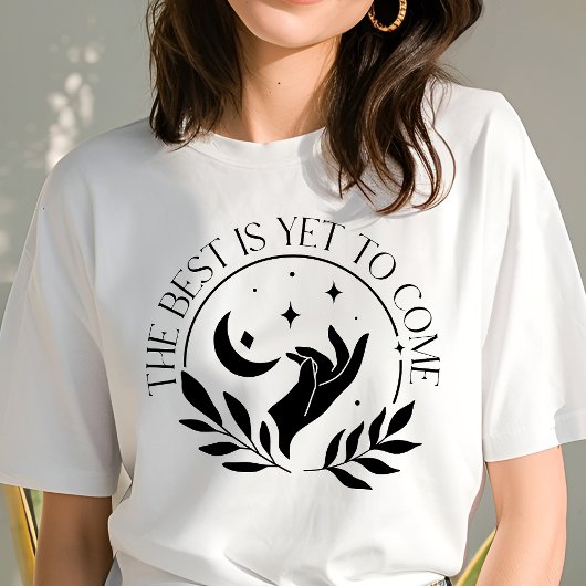 Boho Het Beste Komt Nog Halve Maan Tri-Blend Shirt