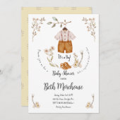 Boho Het is een Baby shower-uitnodiging. Kaart (Voorkant / Achterkant)