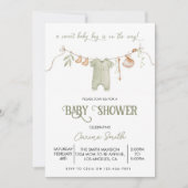 Boho Het is een Boy Baby Kleding Baby shower Kaart (Voorkant)